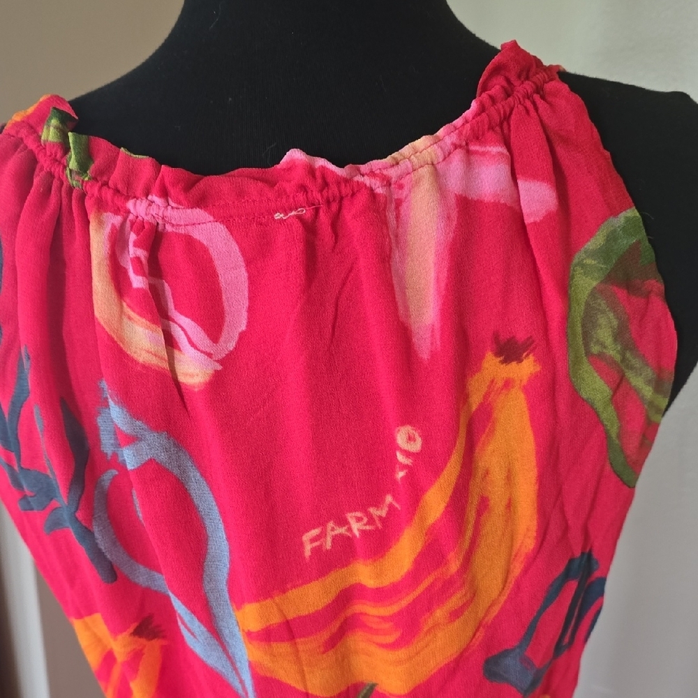 FARM Rio Mixed Fruits Ocean Ruffled Maxi Dress - Picture 4 of 9